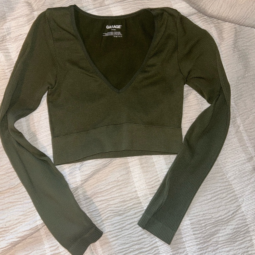 Garage Women's Deep Green Long Sleeve Bodysuit